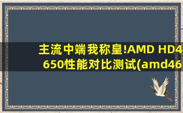 主流中端我称皇!AMD HD4650性能对比测试(amd4650ge)